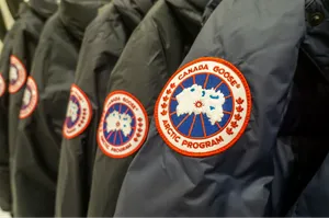 Canada Goose logo on jacket arm