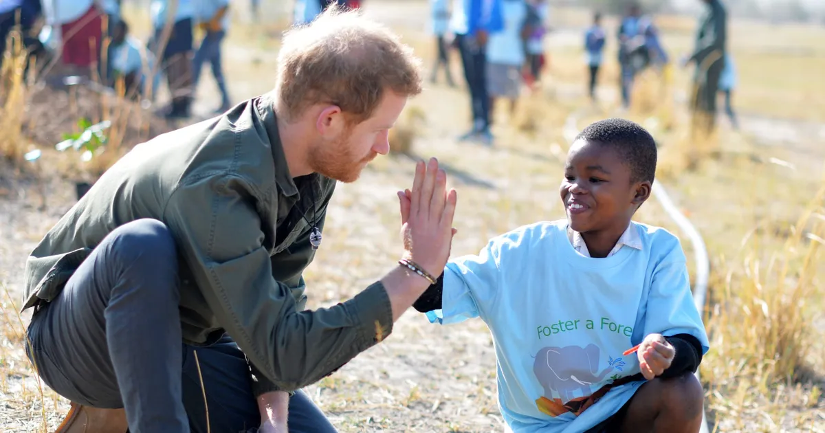Prince Harry Continues Tour In Botswana While Meghan And Archie Stay In(00)