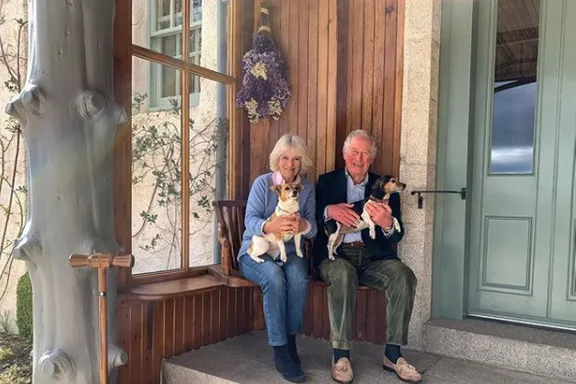 Prince Charles And Camilla Share Anniversary Photo In Isolation With Their Dogs