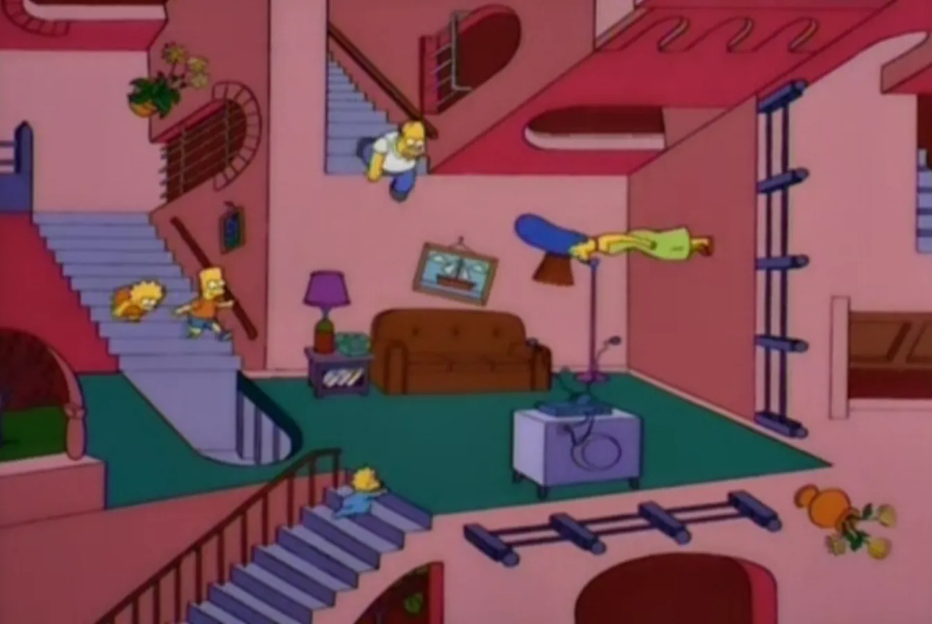 https://simpsons.fandom.com/wiki/M.C._Escher_couch_gag?file=M.C._Eshter.png Source: Simpsons Wikia
