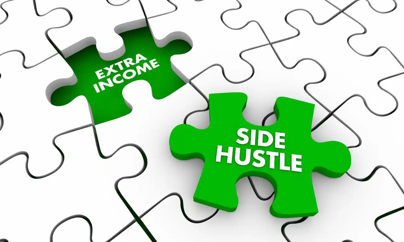 Puzzle with Pieces Named Side Hustle & Extra Income