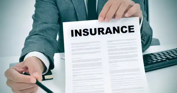 Insurance Agent Pointing to Insurance Application