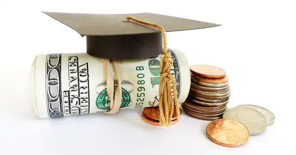 Student Graduation Cap on Money Roll