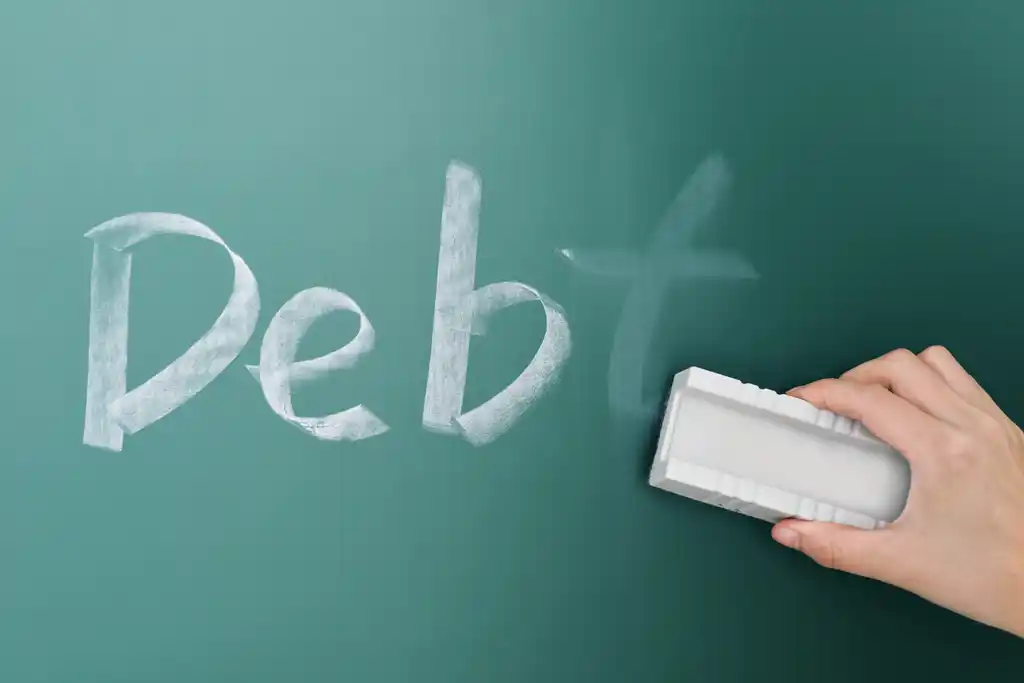 Debt Erased from Chalkboard