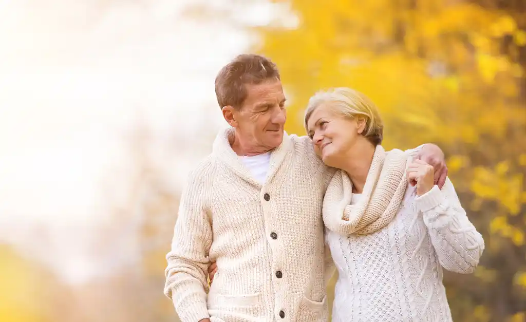 Retired Couple Walking