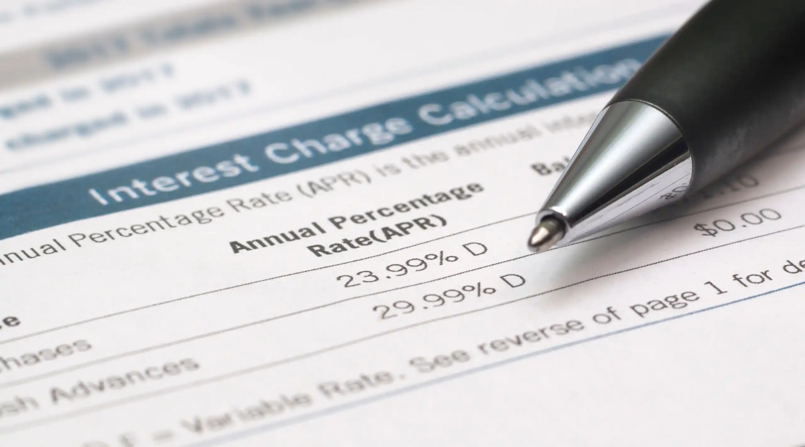 Annual Percentage Rate Document