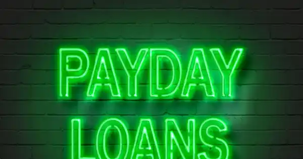 Payday Loans Neon Green Sign