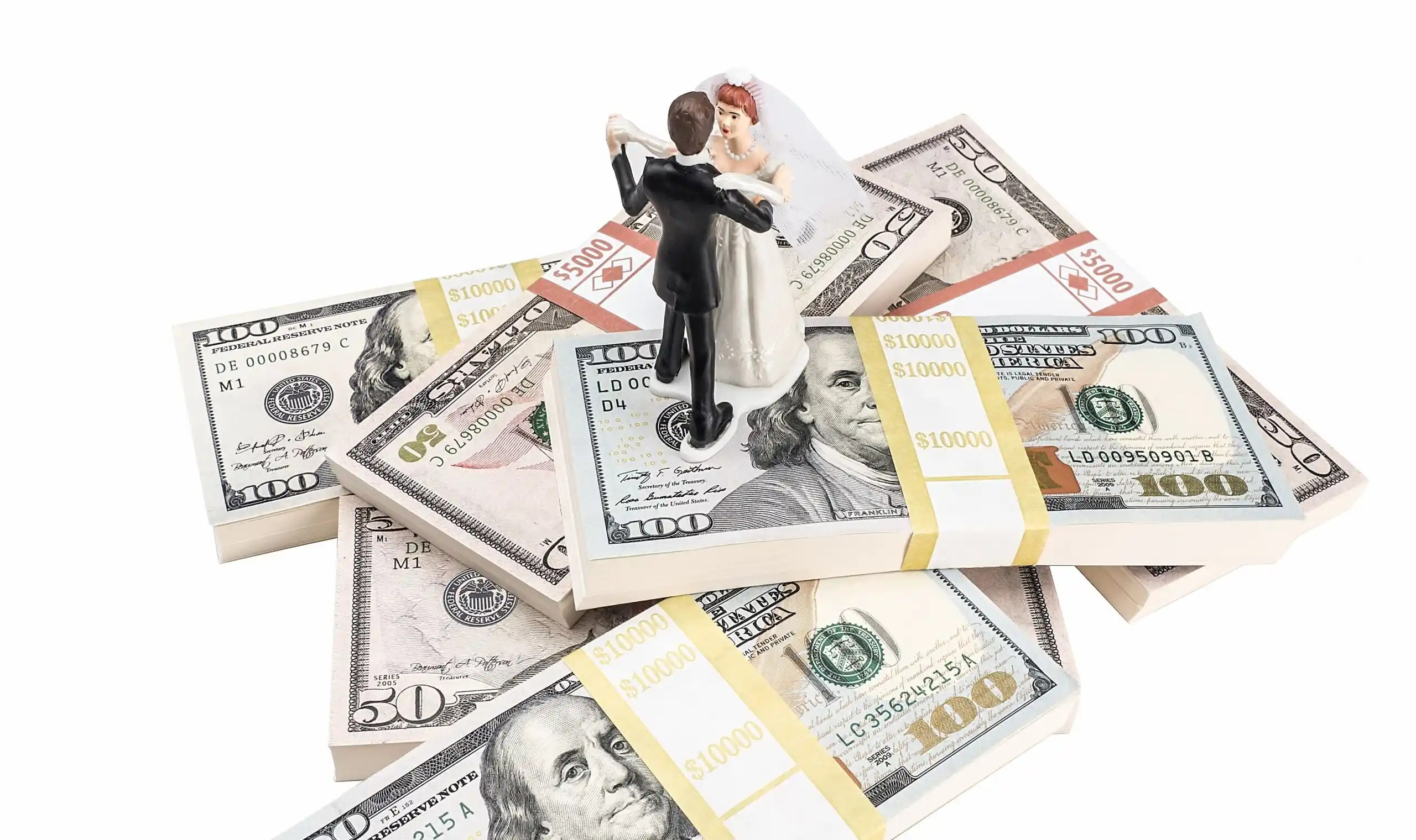 Wedding Cake Topper on Money