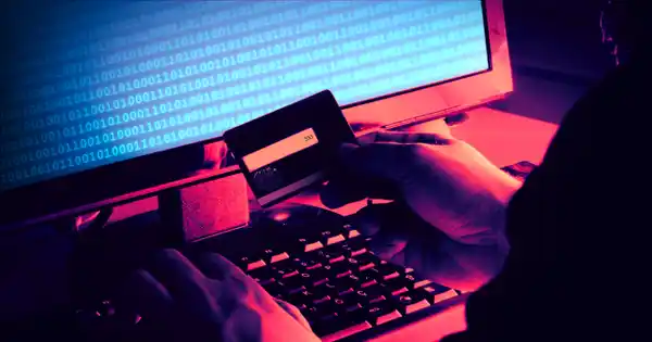 Hacker Stealing Credit Card Identity