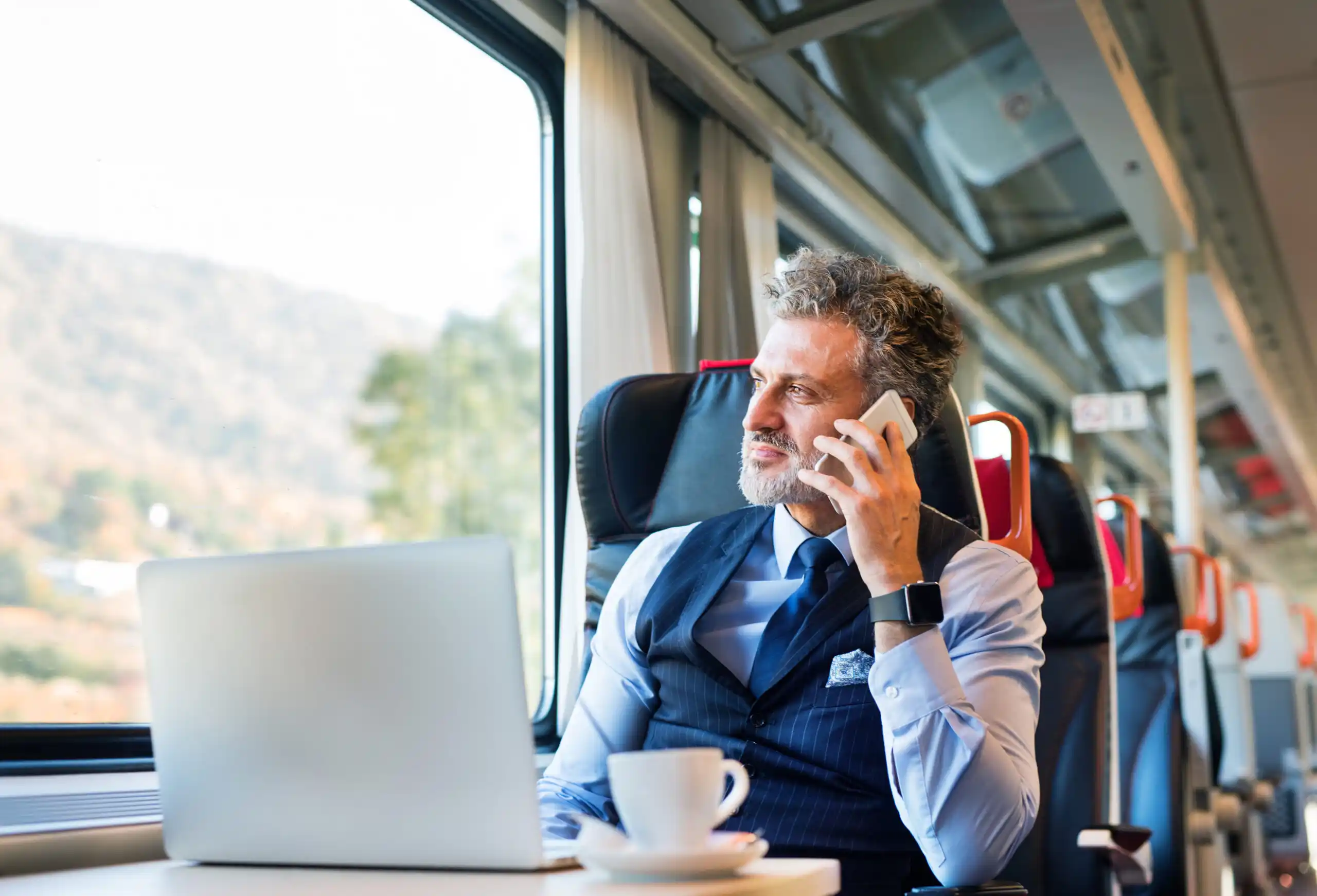 Man Traveling Via Train to a Different State