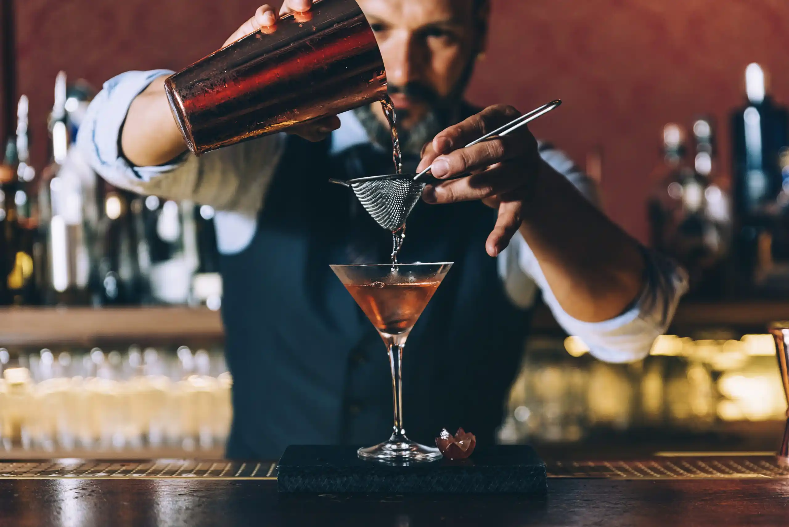 Bartender Pouring Drinks