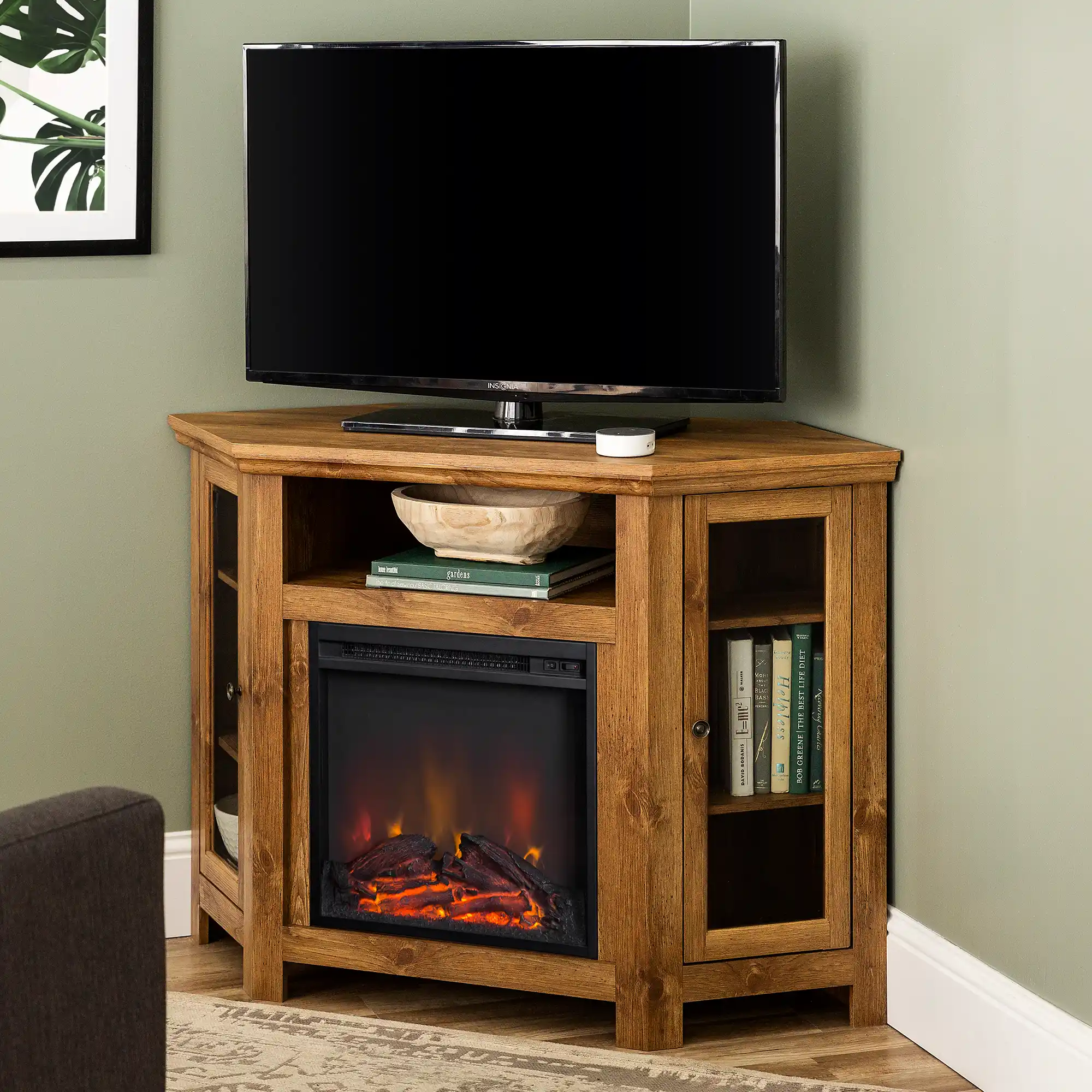 Fake Fireplace TV Stand