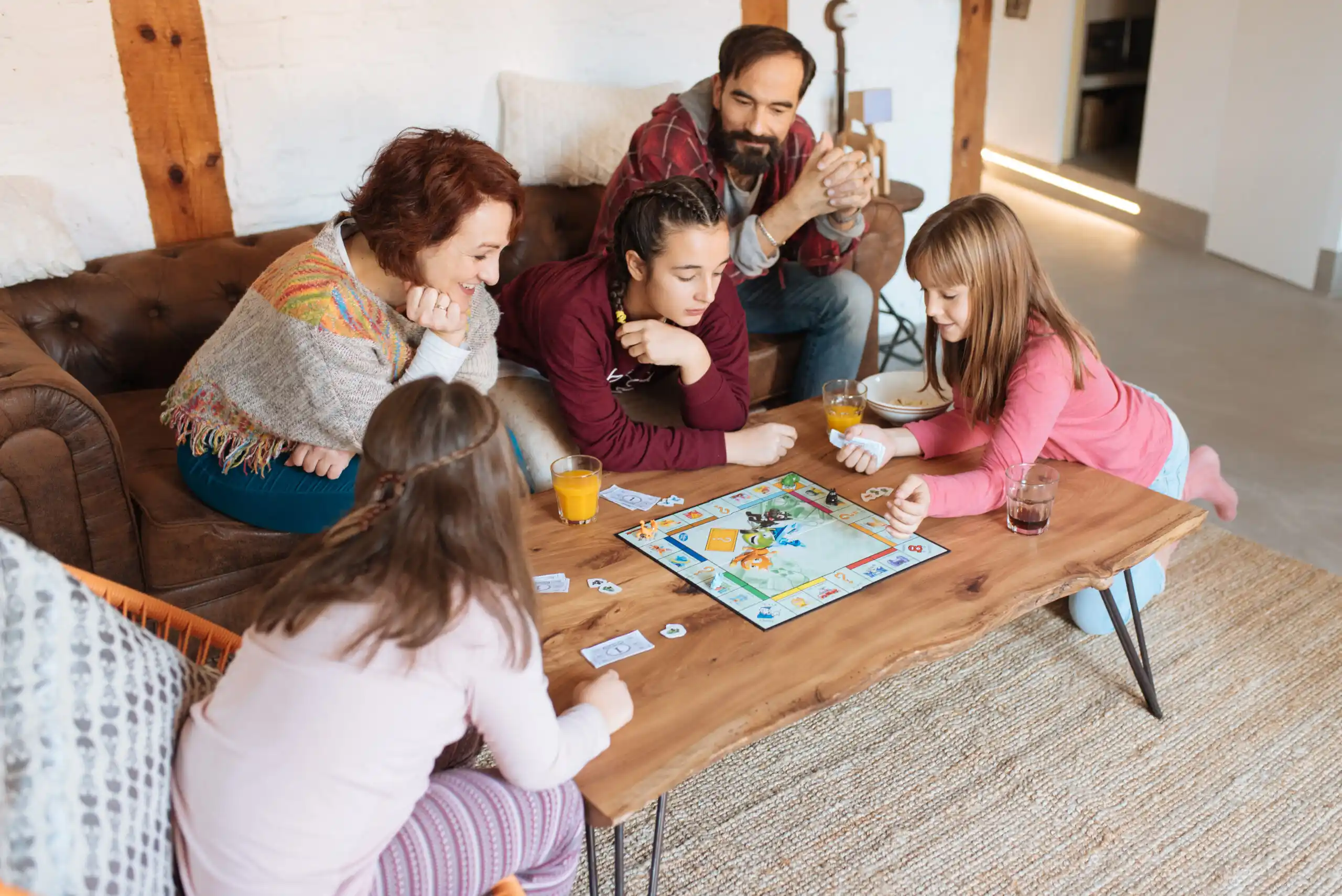 Family Playing Board Games