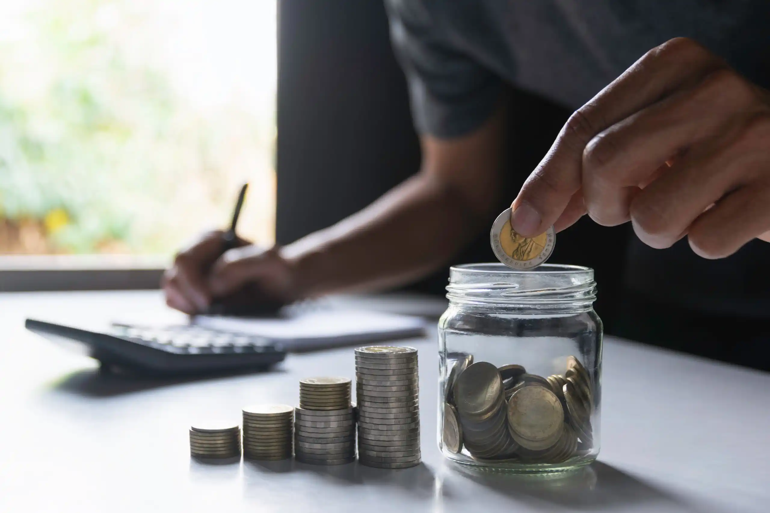 Counting Saved Money in a Jar