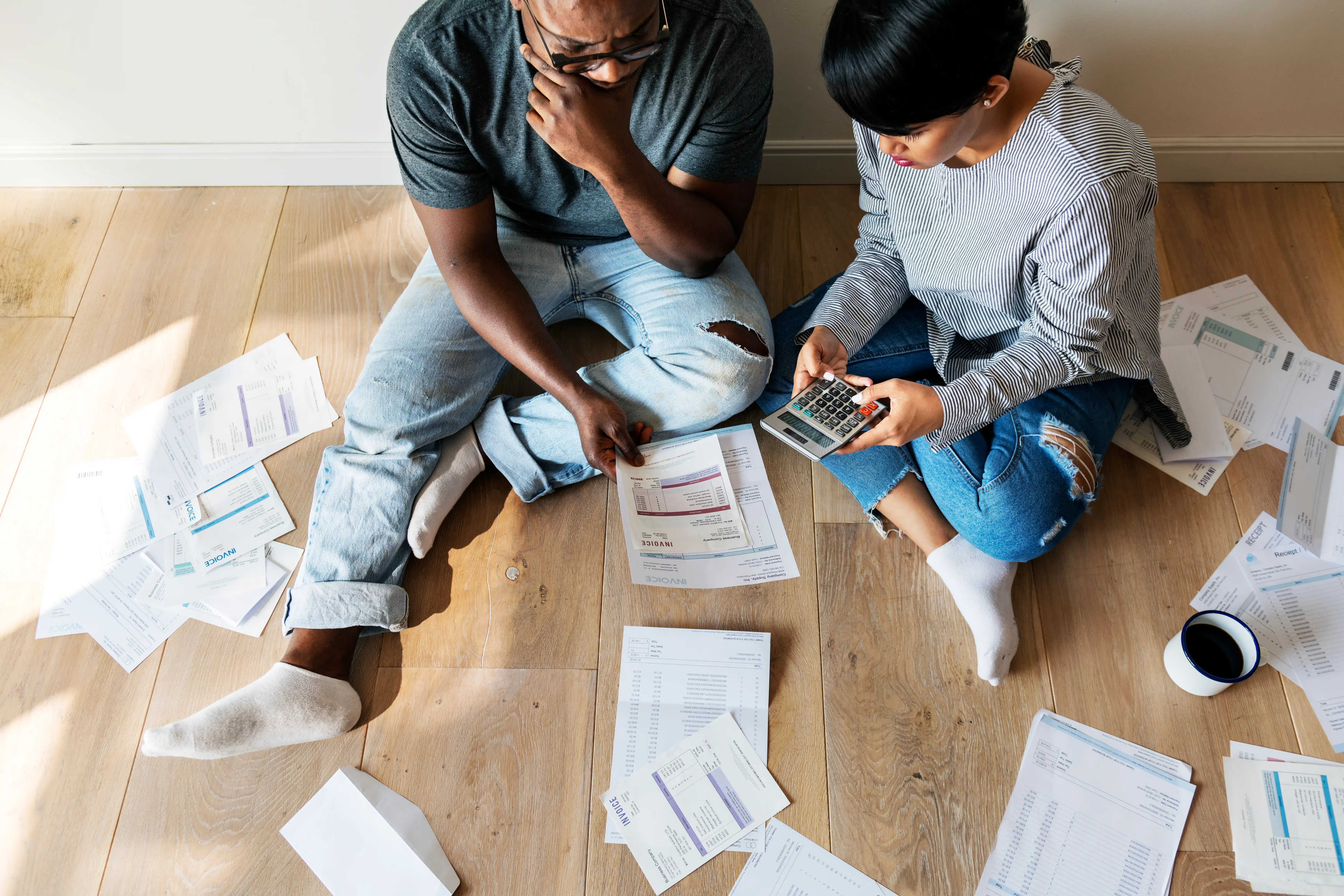 Couple trying to manage their debt