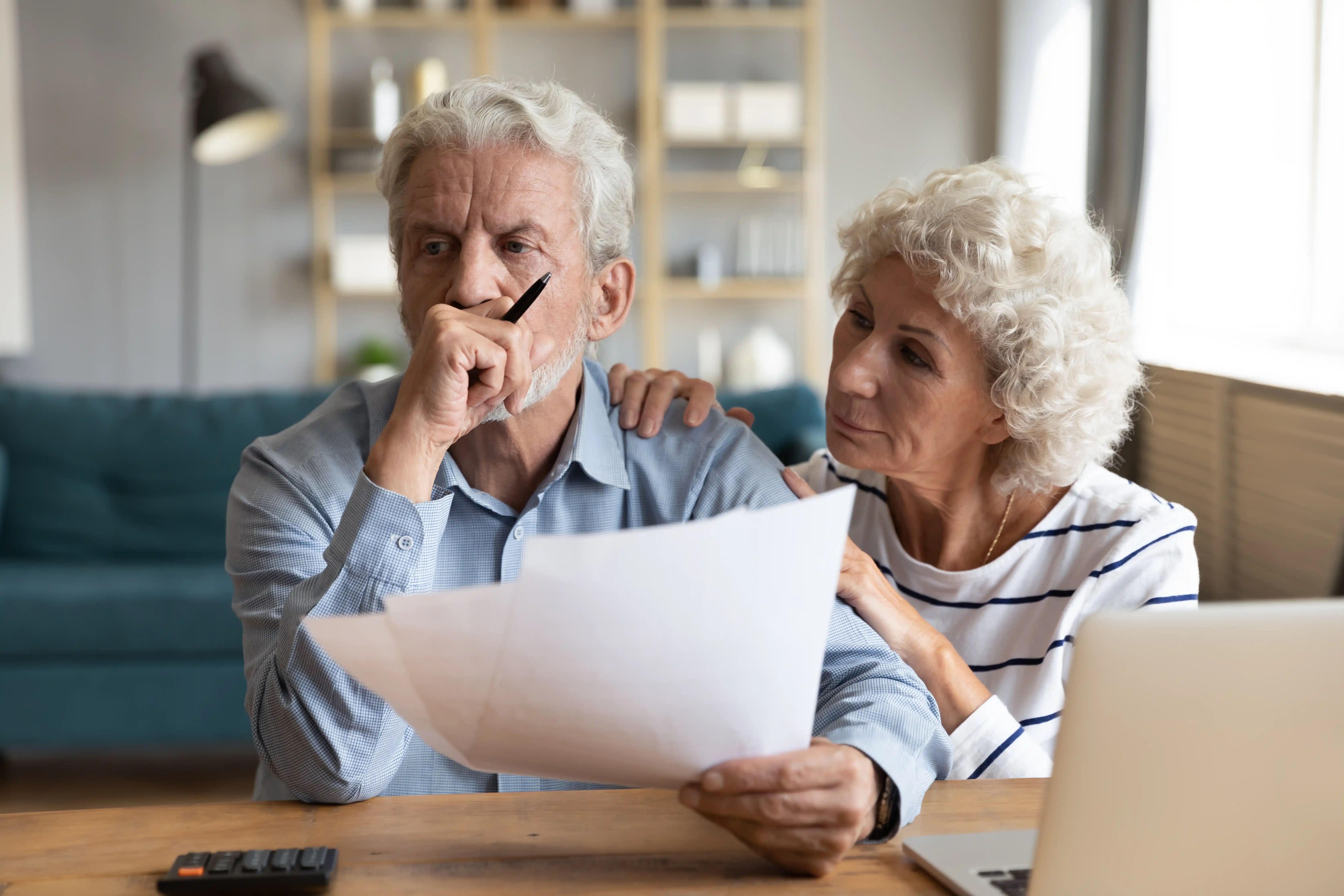 Retired couple worried about expenses