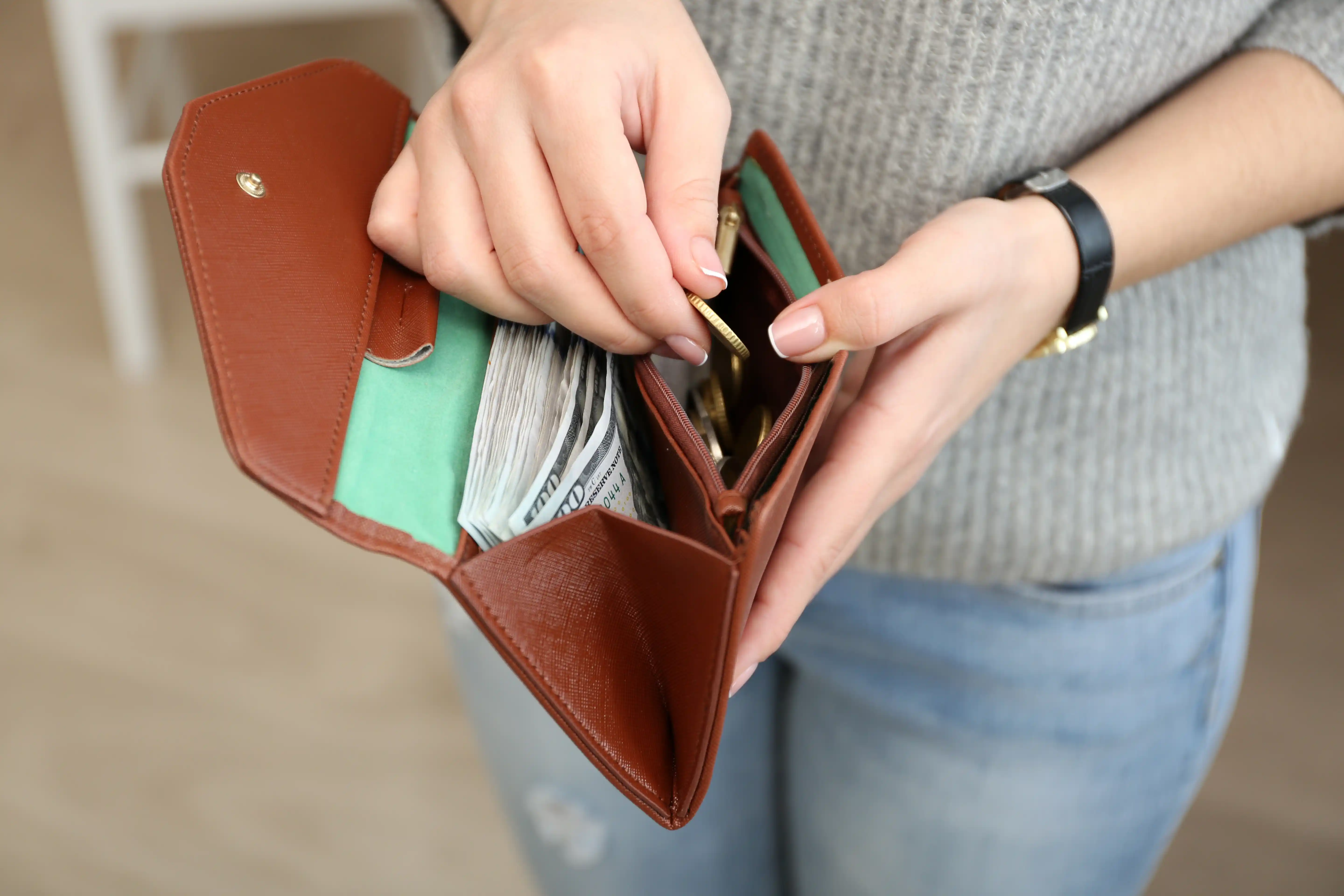 Leather Trucker Wallet - Long Wallet, USA Made